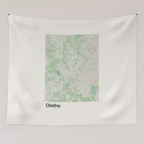 Artikelvorschau, Minimalistische Kartenkunst von Olathe entworfen und verkauft von MapsNerd.