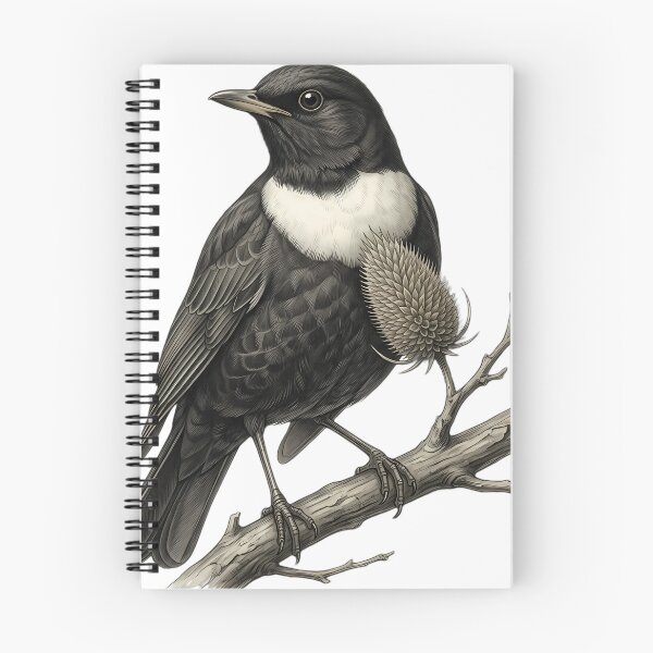 Item preview, Vintage Naturalist Ring Ouzel — Antique Woodland Bird Art designed and sold by Catch333.