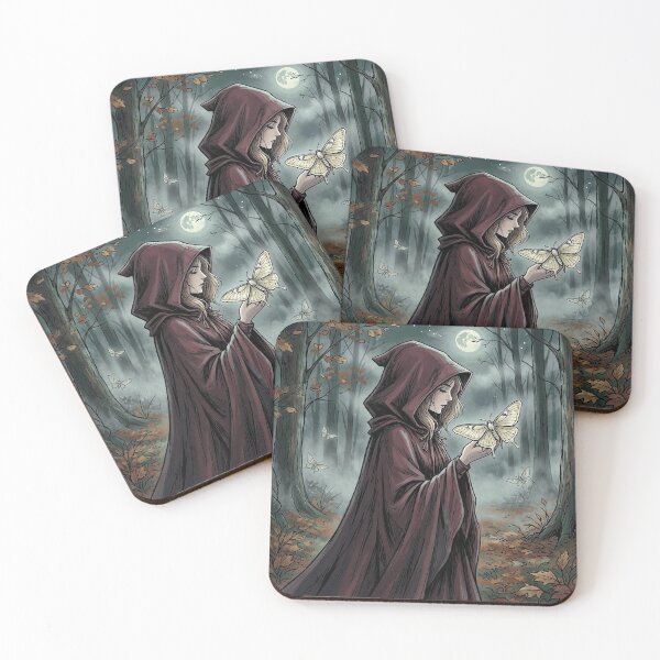 Item preview, Hooded Witch with Luna Moth designed and sold by Roberta Calabrese.