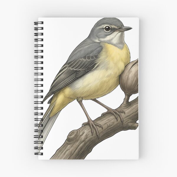 Item preview, Vintage Naturalist Grey Wagtail — Antique Songbird Art designed and sold by Catch333.