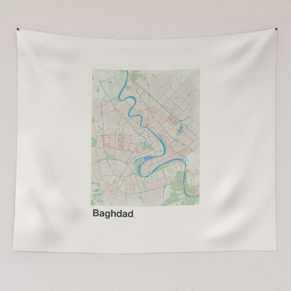 Item preview, Baghdad Minimalistic Map Art designed and sold by MapsNerd.