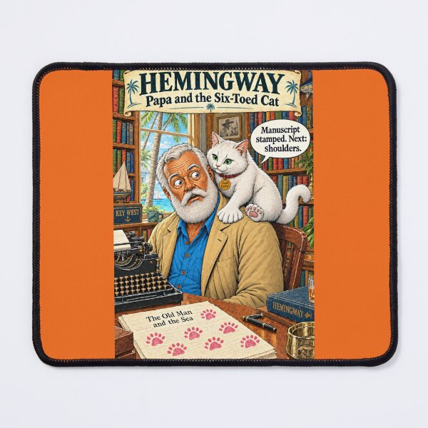 Item preview, Hemingway & the Six-Toed Cat – Chief Editor designed and sold by SammyMorry.