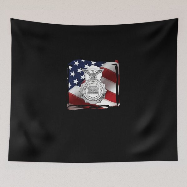 Item preview, U.S.-Air-Force-Security-Forces---Secfor-Badge-Over-American-Flag designed and sold by stanislyka.