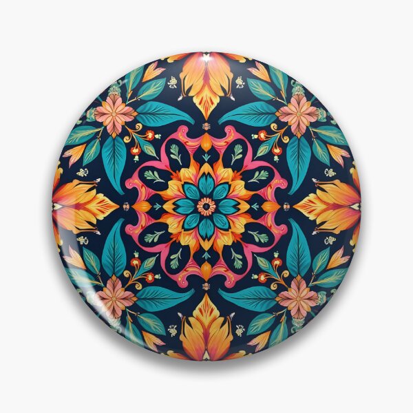 Item preview, Colorful Boho Floral Pattern Elegant Symmetry designed and sold by pASob-dESIGN.