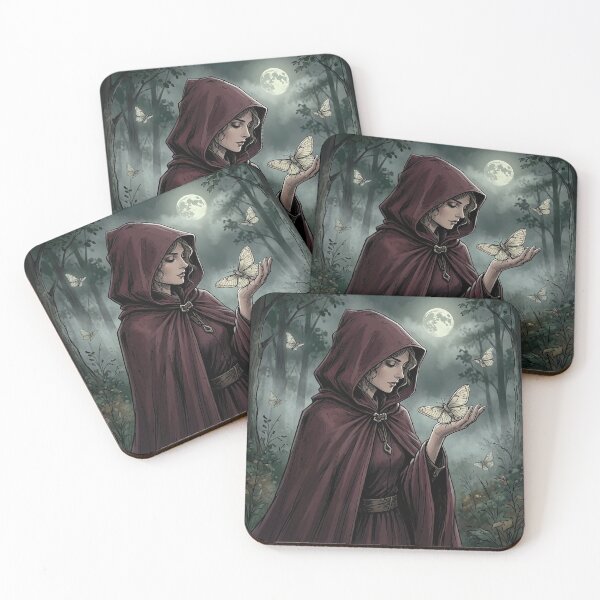 Item preview, Hooded Witch with Luna Moth designed and sold by Roberta Calabrese.