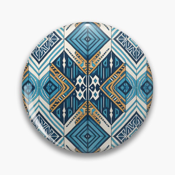Item preview, Blue symmetrical boho pattern 18583 b xl designed and sold by pASob-dESIGN.