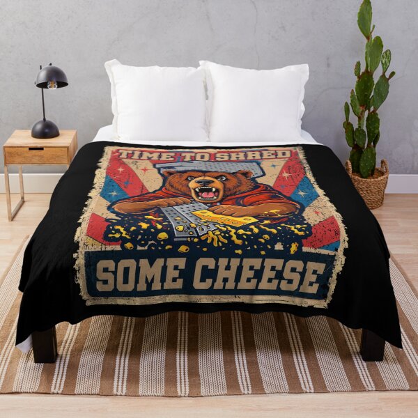 Item preview, Time To Shred Some Cheese Funny Grizzly Bear designed and sold by Ortigzitoun.