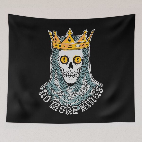 Item preview, No More Kings - Anti Monarchy Skull designed and sold by sXe-art.