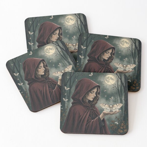 Item preview, Hooded Witch with Luna Moth designed and sold by Roberta Calabrese.