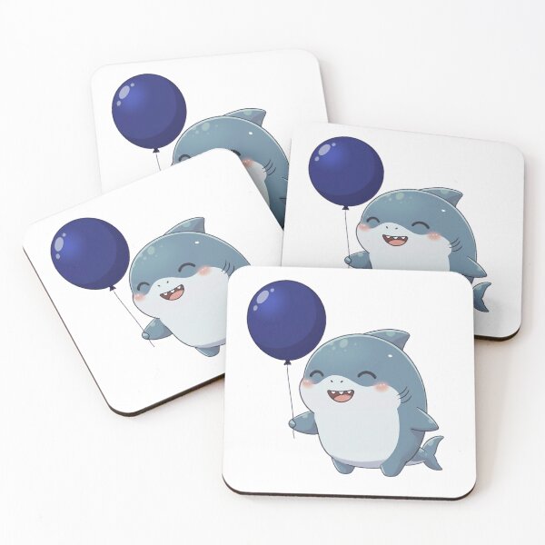 Item preview, Happy Shark with a Balloon designed and sold by Nature's Chibis.