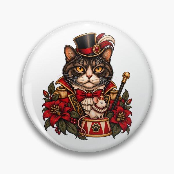 Item preview, Circus Ringmaster Cat Vintage Showman designed and sold by Old's Cool Cat Studio.
