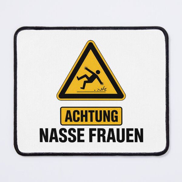 Artikelvorschau, Achtung Nasse Frauen Warnschild Lustiger Spruch Rutschgefahr entworfen und verkauft von LoFizzy.