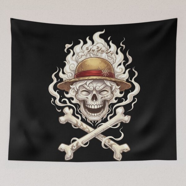 Item preview, Gear 5 Luffy Laughing Skull Jolly Roger designed and sold by EAH.