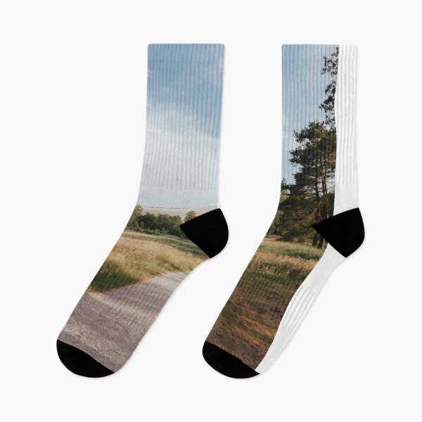 Item preview, Gravel Path Winding Through Grassy Field Toward Sand Dunes    designed and sold by Reillyont.