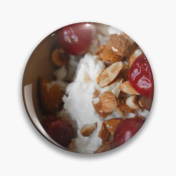 Item preview, Bowl Of Cottage Cheese Topped With Cherries And Chopped Almonds    designed and sold by Reillyont.