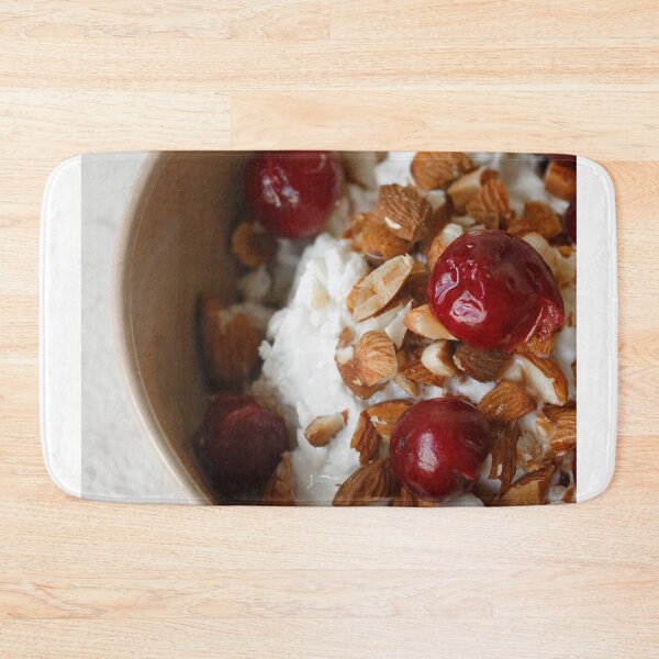 Item preview, Bowl Of Cottage Cheese Topped With Cherries And Chopped Almonds    designed and sold by Reillyont.