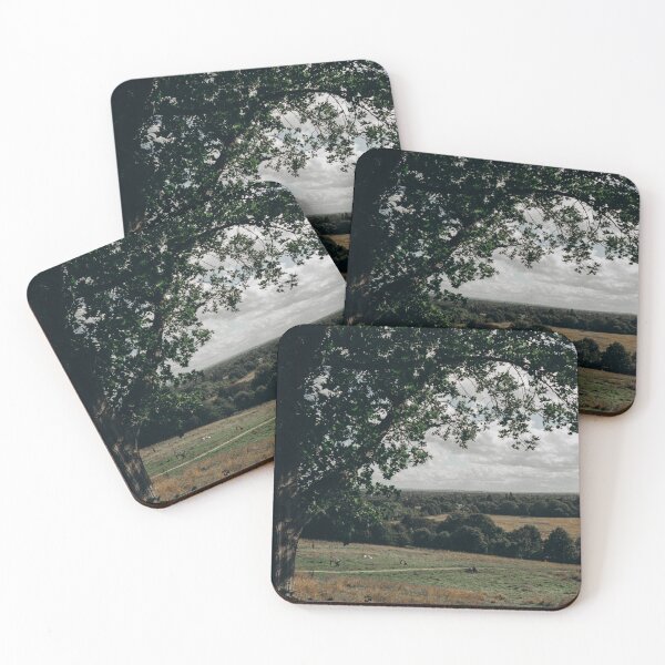 Item preview, High View Of Grassy Hill And Forest Landscape Under Tree Frame    designed and sold by Reillyont.