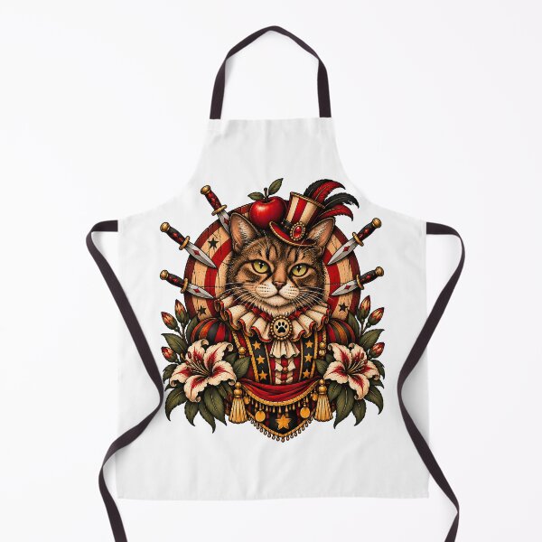 Aperçu de l'œuvre Knife Thrower Cat Vintage Circus Target créée et vendue par Old's Cool Cat Studio.