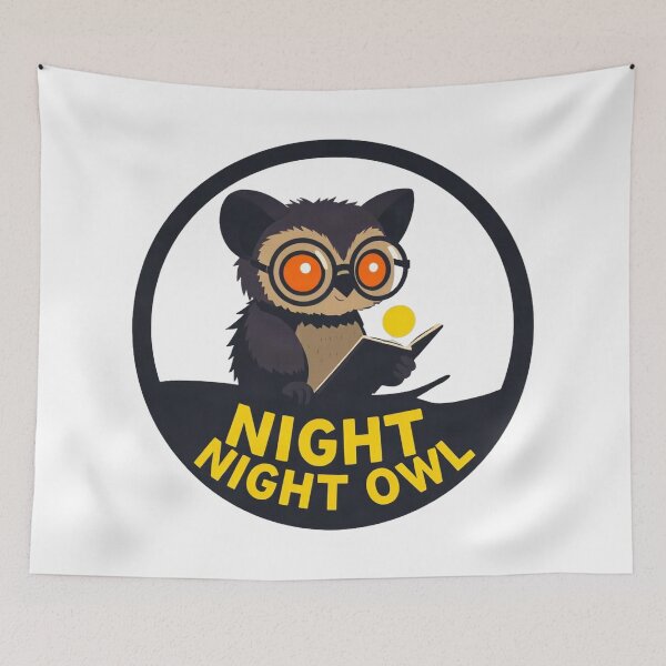 Item preview, Cute Tarsier Night Owl Illustration designed and sold by Arc2020.
