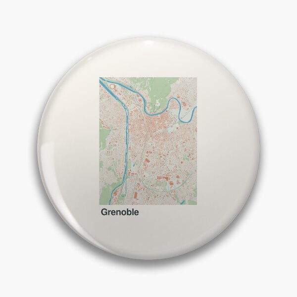 Item preview, Grenoble Minimalistic Map Art designed and sold by MapsNerd.