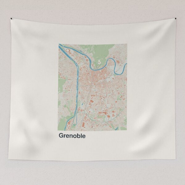Item preview, Grenoble Minimalistic Map Art designed and sold by MapsNerd.