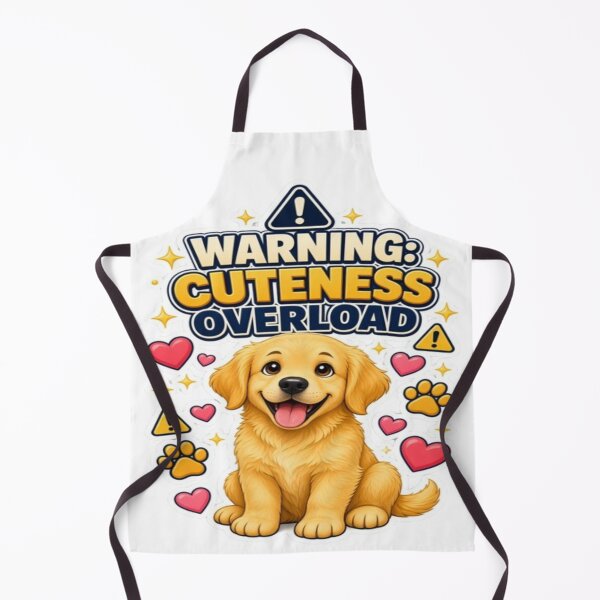 Item preview, Warning Cuteness Overload – Golden Retriever designed and sold by ClaussShop.
