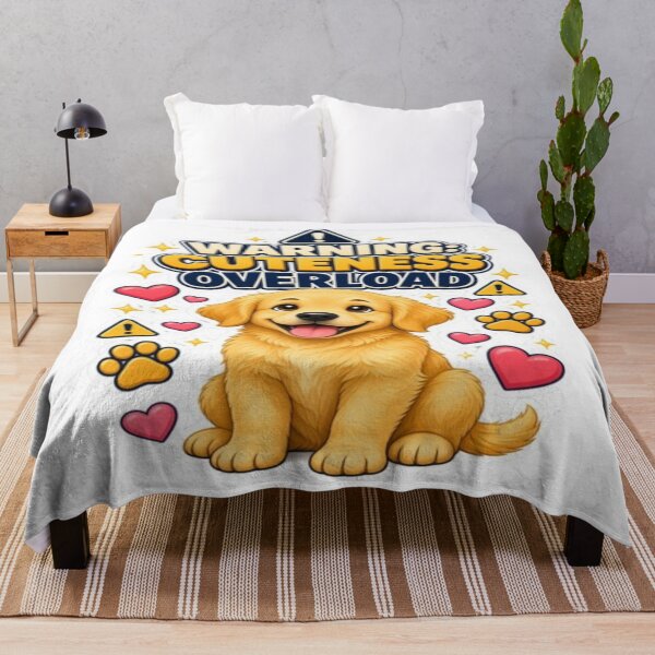 Item preview, Warning Cuteness Overload – Golden Retriever designed and sold by ClaussShop.