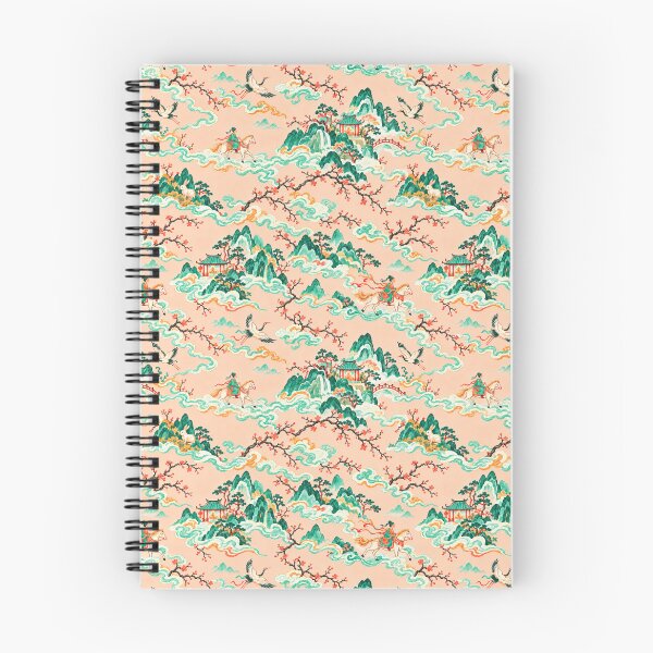Item preview, Riders Through the Clouds – Chinese-Inspired Shanshui Fairy Tale Pattern designed and sold by Bodique.