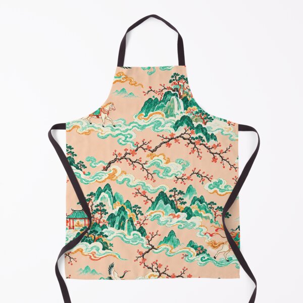 Item preview, Riders Through the Clouds – Chinese-Inspired Shanshui Fairy Tale Pattern designed and sold by Bodique.