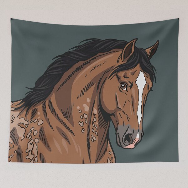 Item preview, The head of the Aegidienberger horse with a roan coat designed and sold by Cheval-de-coeur.