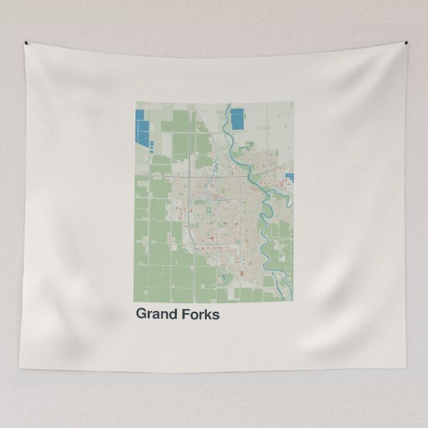 Item preview, Grand Forks Minimalistic Map Art designed and sold by MapsNerd.
