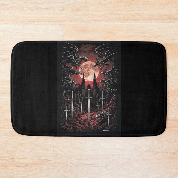 Item preview, Skeleton dragons on a graveyard of swords designed and sold by KinoDesign.