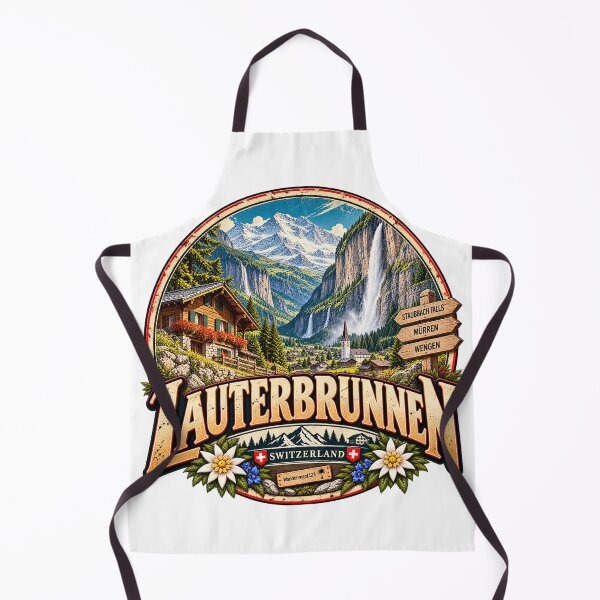 Artikelvorschau, Lauterbrunnen Schweiz – Staubbachfall Schweizer Alpen Vintage Design entworfen und verkauft von Wandervogel123.
