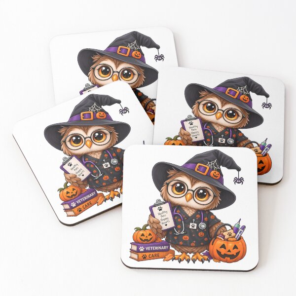 Item preview, Spooky Veterinary Owl Witch – Cute Halloween Vet Gift for Animal Lovers designed and sold by Bettybee00.