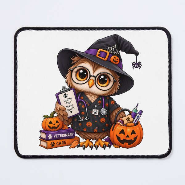 Item preview, Spooky Veterinary Owl Witch – Cute Halloween Vet Gift for Animal Lovers designed and sold by Bettybee00.