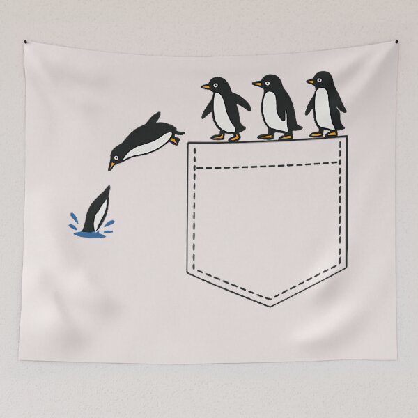 Item preview, Penguins Pocket Diving Animal Lover designed and sold by Moscettakkk.