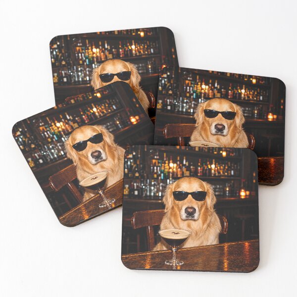 Item preview, Funny Golden Retriever Dog Espresso Martini designed and sold by Bob Meme Life.