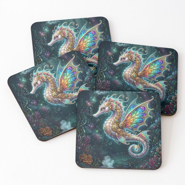 Item preview, Steampunk Seahorse – Enchanted Underwater Wanderer designed and sold by nicky2342.