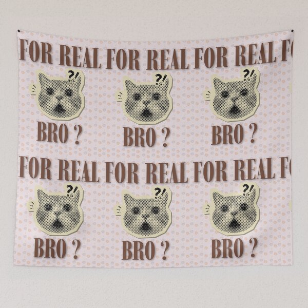 Item preview, Funny For Real Bro Shocked Cat Meme designed and sold by Artemis & Woven Collective.