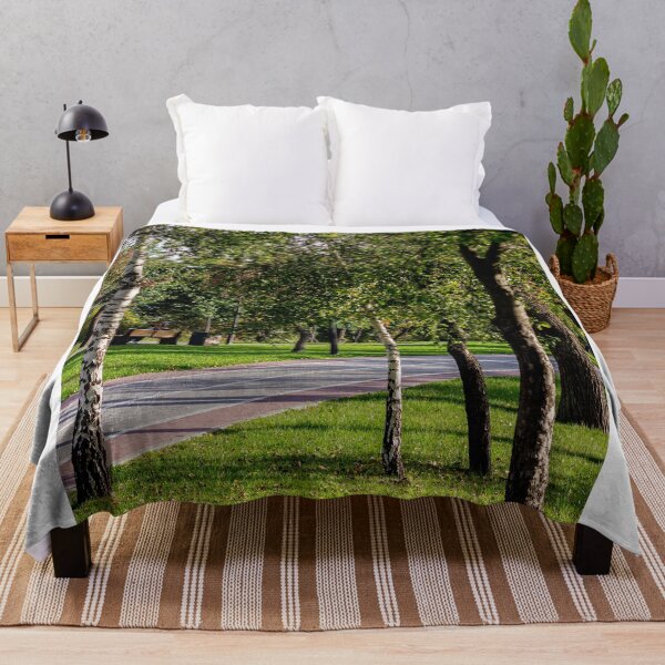 Item preview, Shaded Park Path Framed By Birch Trees designed and sold by Squikale.