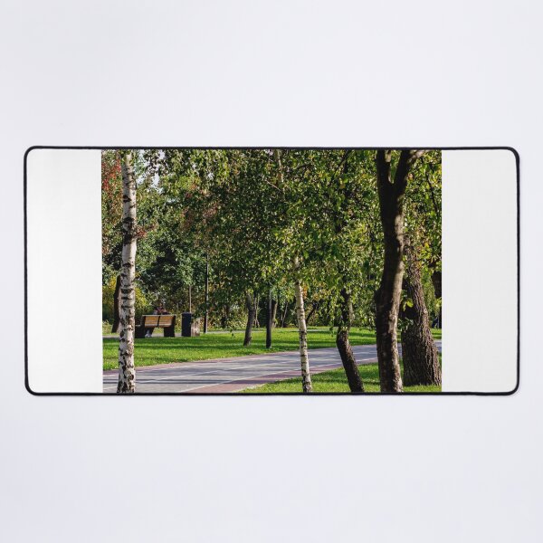 Item preview, Shaded Park Path Framed By Birch Trees designed and sold by Squikale.