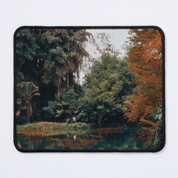 Item preview, Reflective Forest Lake Surrounding By Autumn Trees designed and sold by Squikale.