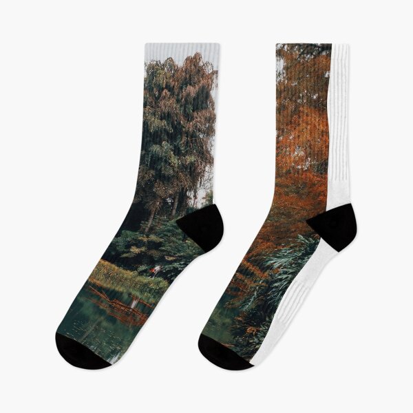 Item preview, Reflective Forest Lake Surrounding By Autumn Trees designed and sold by Squikale.