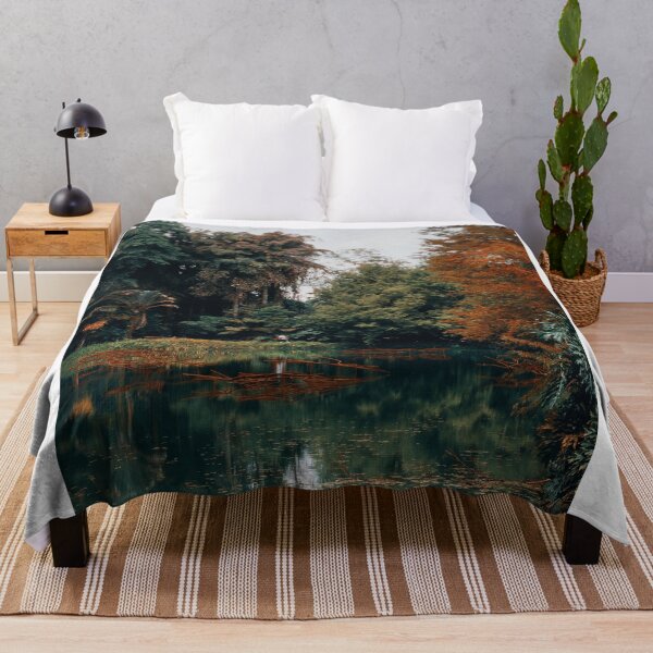 Item preview, Reflective Forest Lake Surrounding By Autumn Trees designed and sold by Squikale.