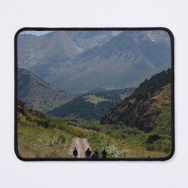Item preview, Hikers Walking On Mountain Trail Toward Peaks designed and sold by Squikale.