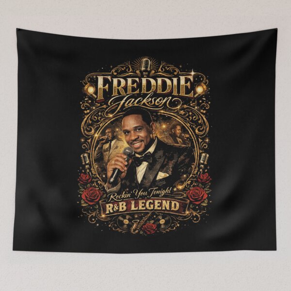 Artikelvorschau, Freddie Jackson Gedenkstätte, Hommage an den R&B-Sänger, Geschenk für Freddie Jackson-Fans, Gedenken an den 1957- bis 2026-Jährigen entworfen und verkauft von Dr-Hulk-Grock.