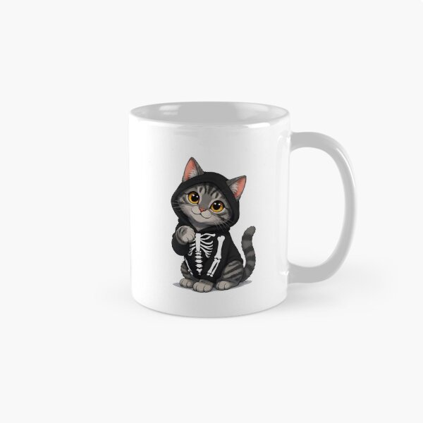 Item preview, Hallowkitty Gray Tabby Skeleton Hoodie – Creepy Cute Cat Gift designed and sold by Icareis-Studios.