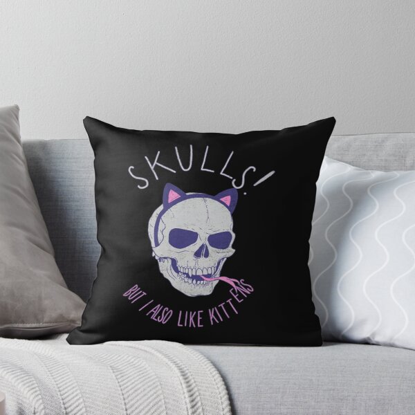 Item preview, Skulls But I Also Like Kittens Pastel Gothic designed and sold by Palkkinen4.
