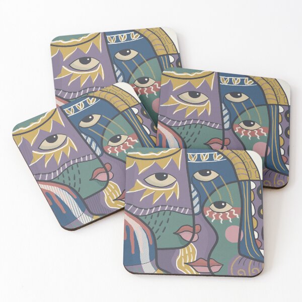 Item preview, Colorful Cubist Woman – Abstract Face Art designed and sold by aekritdeach.