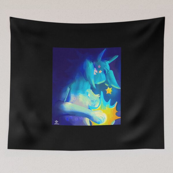 Item preview, Mystical Blue Creature with Stars designed and sold by PeaceTypo.